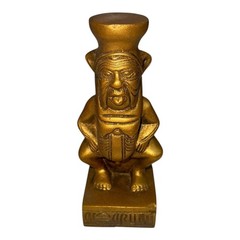 Ancient Egyptian God Bes Protective Statue Bronze Tone Home Decor Artifact