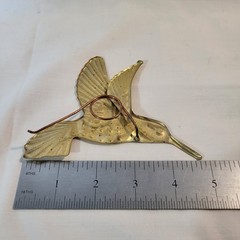 3 Vintage Brass Hummingbirds Home Interior Wall Hanging Art Decor Nature Birds