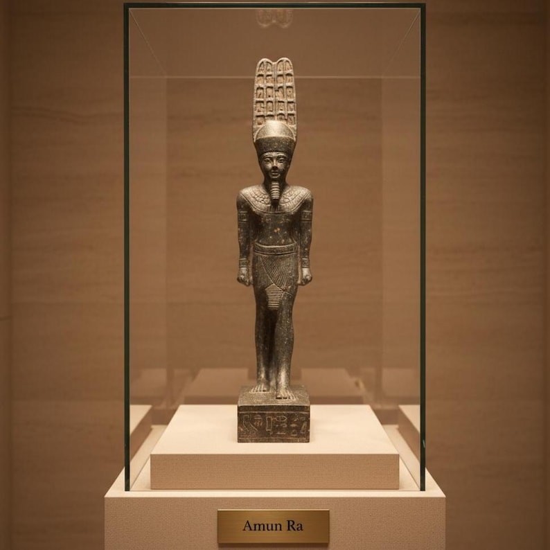 Ancient Egyptian Amun Ra Statue Supreme Creator God of the Sun Rare Antiquities