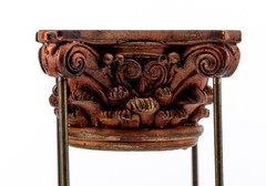 Classical Corinthian Column Display Stand 6.5x3in Resin Signed Baris 1lb Used