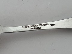 TH. Marthinsen Sterling Silver Assorted Demitasse Spoons Set of 12 Norway