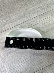 Unbranded Oval Porcelain Glass Trinket Dish Greens Blues 4″