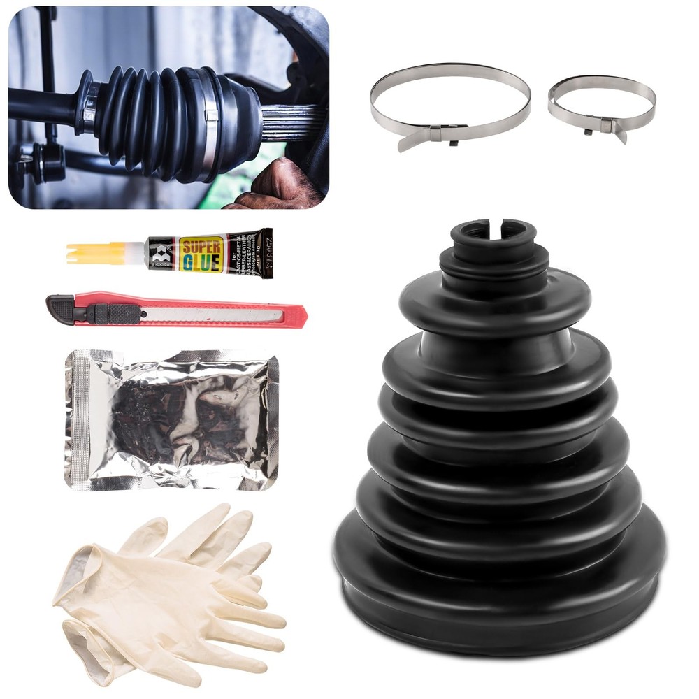 Heavy Duty CVS18 Universal CV Axle Boot Repair Kit, Fits 22-28Mm Shafts, 5.04″ (