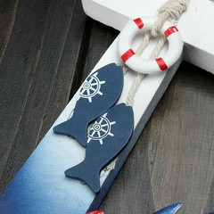 1PC New Anchor Maritime Decoration Wood Wall Hanging Hook Ship Sailboat Gift US