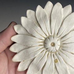 RETRO Vintage Wall Hanging Plaster Sunflower Flower Rosette 1970s 80s 90s Decor