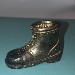 Vintage Metal Figurine #4 Combat Boot Match Holder
