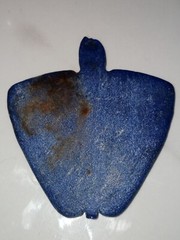 Ancient rare Lapis lazuli big etched design amulet from Afghanistan