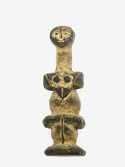Neolithic Stone Idol Worshiper Figure Ancient Fertility Sculpture Artifact