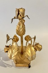 Hollywood Regency Tole Gilt Florentine Gold Roses Thingmajig Coso Made in Italy