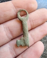 Medieval Casket Key Bronze Metal Detecting Find Antique