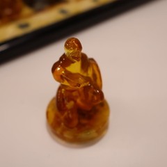 Made in USA Baltic Amber Chess Set Teutonic Knights Handmade Collectible Gift