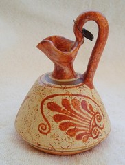 MK Aohnai Greek Pottery Museum Copy Small Ancient Greek Oinochoe Wine Pitcher