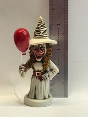 Neil Eyre Designs Halloween Horror Wicked Witch Clown Red Balloon Ver 1 WHITE
