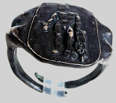 300 BC Ancient Roman Silver Ring Mercury god commerce communication luck travel