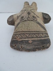 Pre Columbian Peru Warrior Head on Stand
