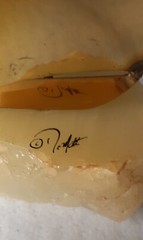 Vintage DEMOTT Brass Sailboat Metal Sculpture signed on Base rock 8 3/4″ H