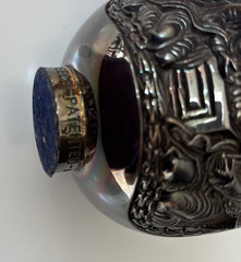 Large Vintage Greece Silver 995 Religious Egg Sculpture Icon Relief 690g