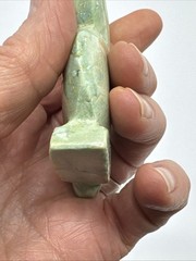 5 Vtg Hand Carved Green Moss Agate Jasper Stone Koi Fish Sculpture Decor 3″ tall