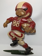 Vintage Homco Sexton 1976 Metal Football Set of 3 Wall Hanging Plaques