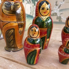 Matryoshka Nesting Doll Women in traditional costumes Set of 6 Made in India