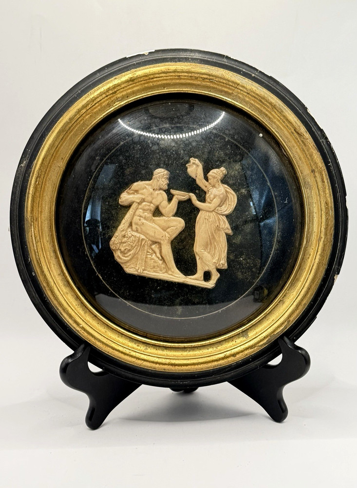 Vintage Sungott Art Studios New York Neoclassical Cameo Relief Wall Plaque Gilt