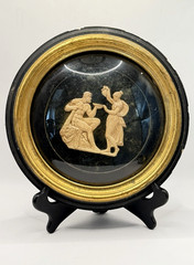 Vintage Sungott Art Studios New York Neoclassical Cameo Relief Wall Plaque Gilt