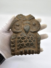 300 BC Athena Owl Ancient Greek Roman Statue Pure Stone Large Carved Artifact