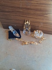 Vintage 1991 24k Gold Plated Franklin Mint Cinderella Golden Crystal Collection