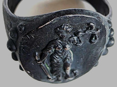 300 BC Ancient Roman Silver Ring Lady Justice goddess moral force in judicial
