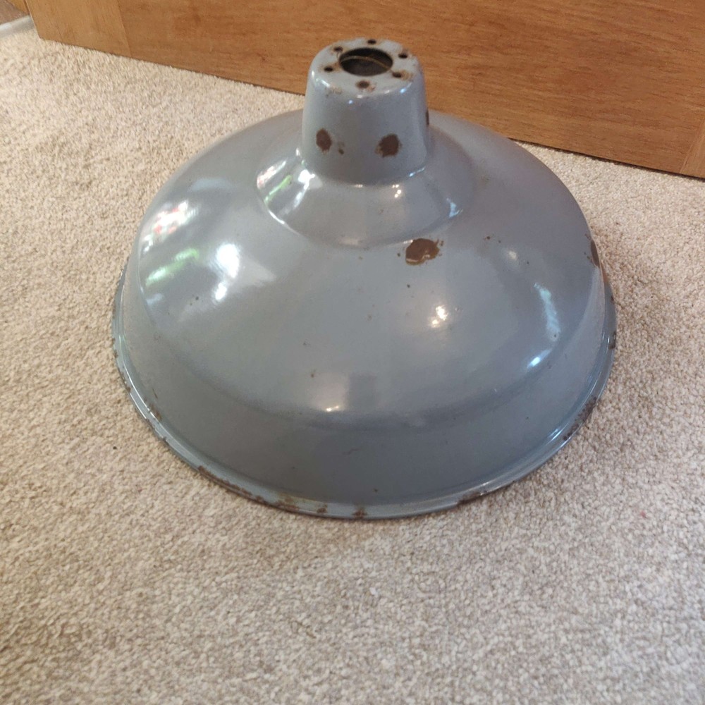 Vintage 1950s enamel lamp shade