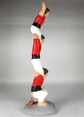 Rare Three Acrobats Totem Caganer Pottery Marked XMas 2001 Rosa Maria Galia