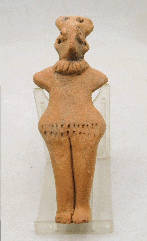 ANCIENT SYRO-HITTITE NEAR EASTERN TERRACOTTA STATUETTE OF A WORSHIPPER CA 1000BC