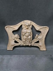 OLD Art Deco Nouveau Judd Brass OWL Book End – PARTS ONLY – Repurpose Decorative