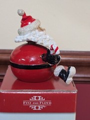 Jiggling Santa Fitz & Floyd Gift Gallery Christmas Bobblehead Ceramic Figurine