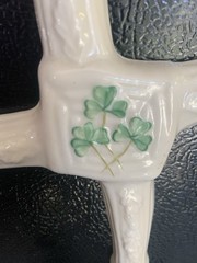 Belleek St Brigid’s Day Cross Ireland Wall Hanging Ornament Parian China Signed