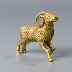 Ancient Bactrian Gold walking Ram Figurine
