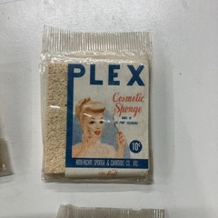 Vintage Mid-Century Plex Cosmetic Sponges in Original Packaging Lot