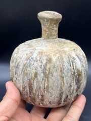 Un Touched Ancient Roman Glass Bottle in Perfect Condition C. 1st-2nd Century AD