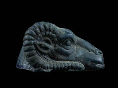 Authentic Ancient Egyptian Antiques Rare Khnum Ram Head Figurine BC