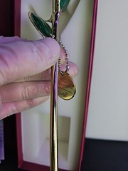 Beautiful Gold Dipped Rose 24K Plated Forever Preserved Roses Flower Blue 11″~~