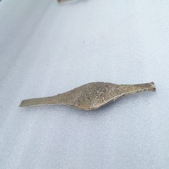 Vintage Decorative Metal Appliqué Watch Shape Brass Ornament Unknown Age