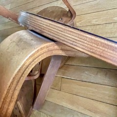 Modernist Aalto Alvar Style 3 Stacking Bent Leg Tables Vintage Formica Tops