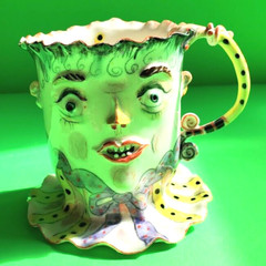 Irina Zaytceva Original Handmade Whimsical Artsy Porcelain Cup Mug