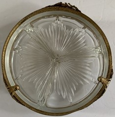 VTG Gold Ormolu Hollywood Regency Brass Beveled Glass Divided Trinket Jewel Box