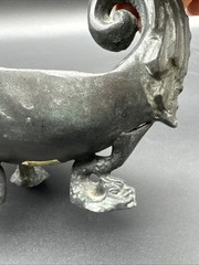 VTG Maitland Smith Hand Made Bronze Shell Footed Serpent Fish Trinket Dish Art