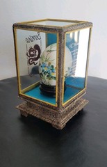 Collectible 1991 Bernina Hand Painted Egg w Menu Rare Sewing Memorabilia