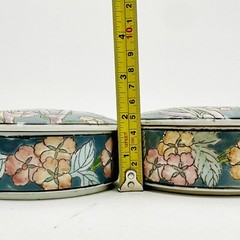 Vintage WBI Chinoiserie Partridge 3 Pc Set – Plate & 2 Trinket Bowls w/ Lids