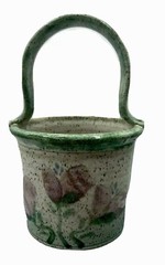 Original 😊 Parsley Artisan Pottery Magnolia Basket Fun