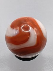 .65″ Vintage Marble-Oxblood Swirls- Alley Akro- #CE-63