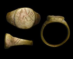 Authentic Antiquity Ancient Judaean Bronze Signet Ring – Apotropaic Mark Large
